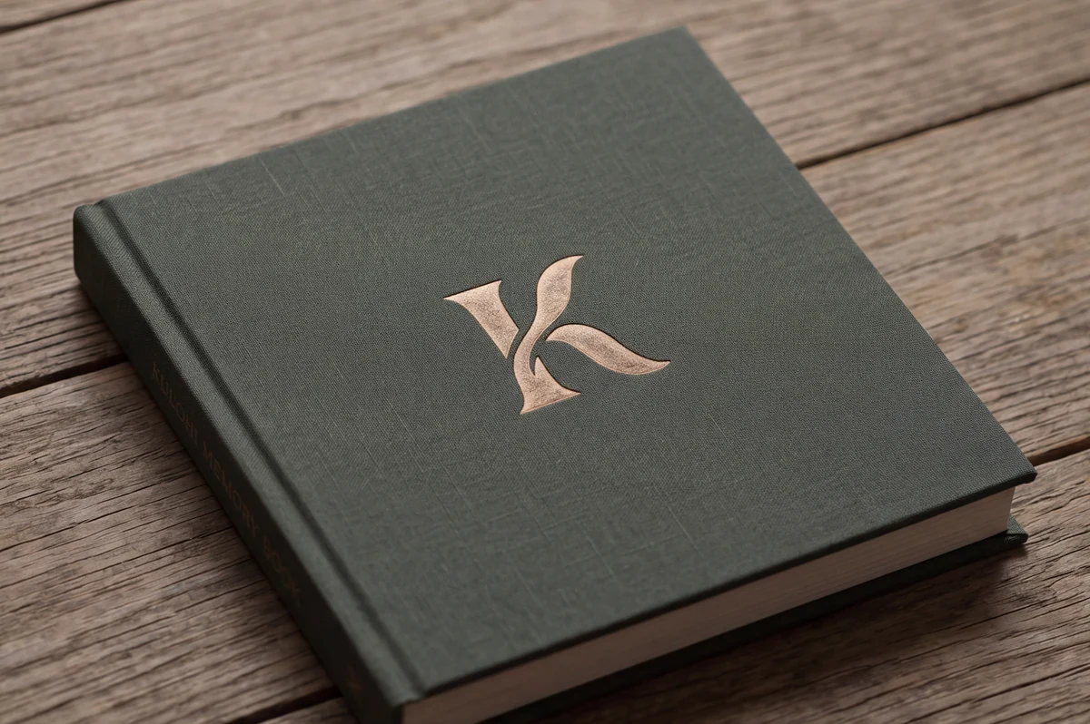 A fictional sample of a cloth-bound Kulohi Legacy Book
